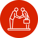 Red Hand shake Icon